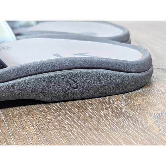 OluKai Nalu Slide Sandals Mens 8 Navy Gray Adjustable Strap Logo Lightweight main image 13